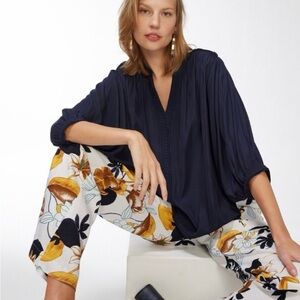 Chico's Blue Oversized 3/4 Sleeve Blouse